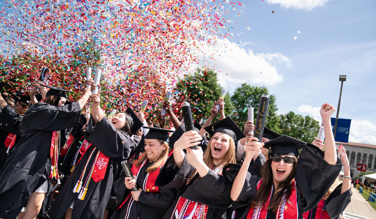 Students celebrating 2024 Commencement ceremony