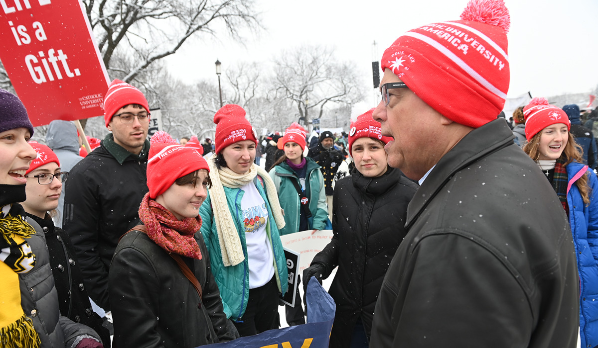 president kilpatrick speaking to march participants