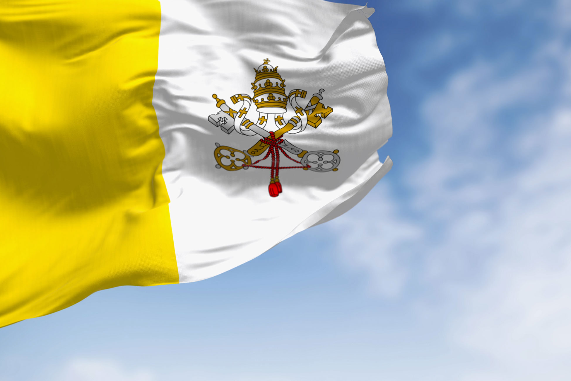 Image of the Vatican Flag.