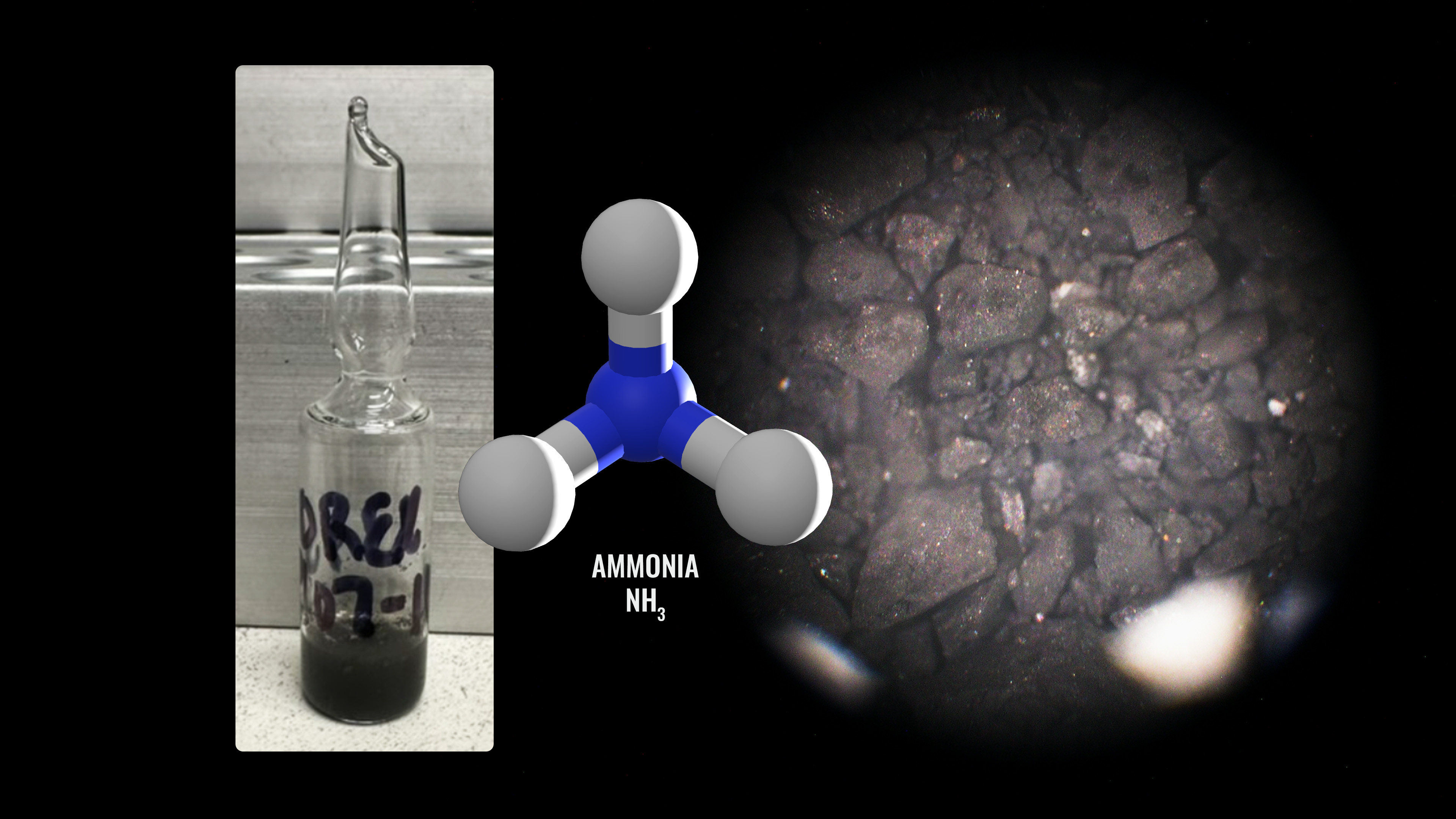 A hot water extract, labeled “Bennu tea” by McLain, was the first step in obtaining measurements of ammonia, amines, and amino acids.