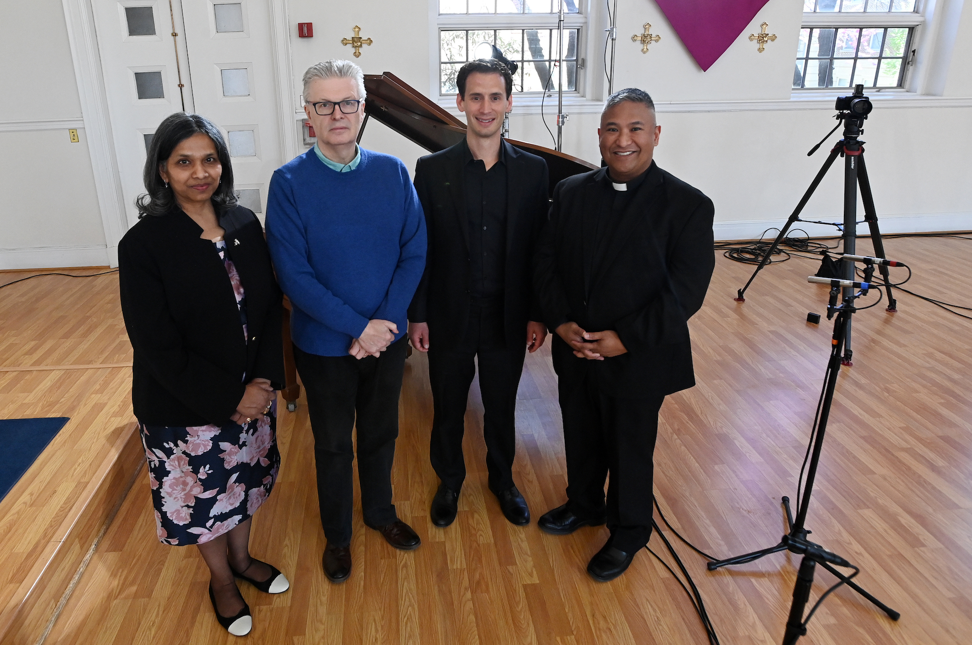 Macmillan with Jem Sullivan and others participating in the recording