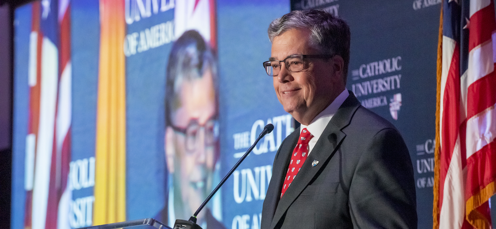 President Kilpatrick at a podium