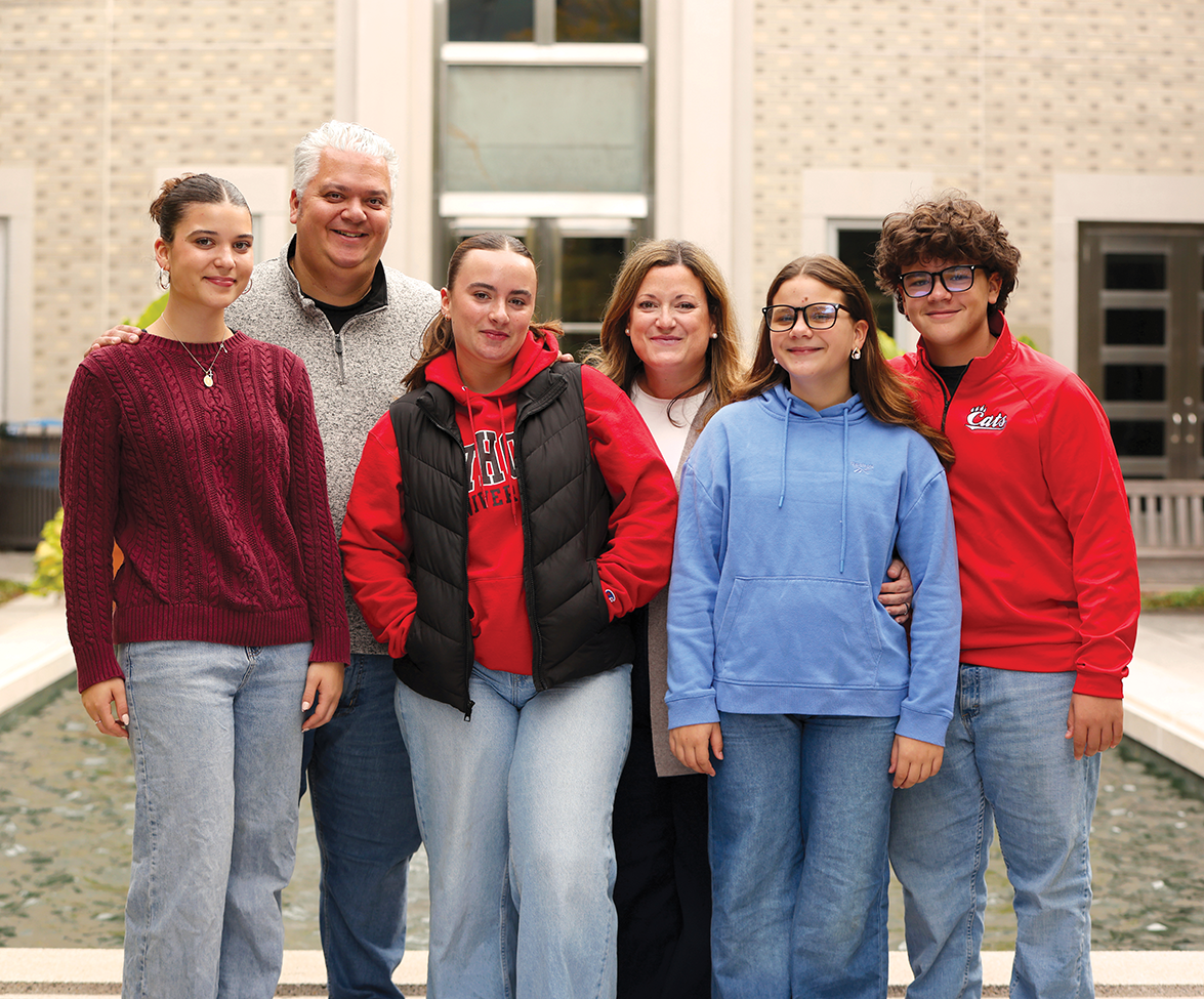 The Sousa family on campus