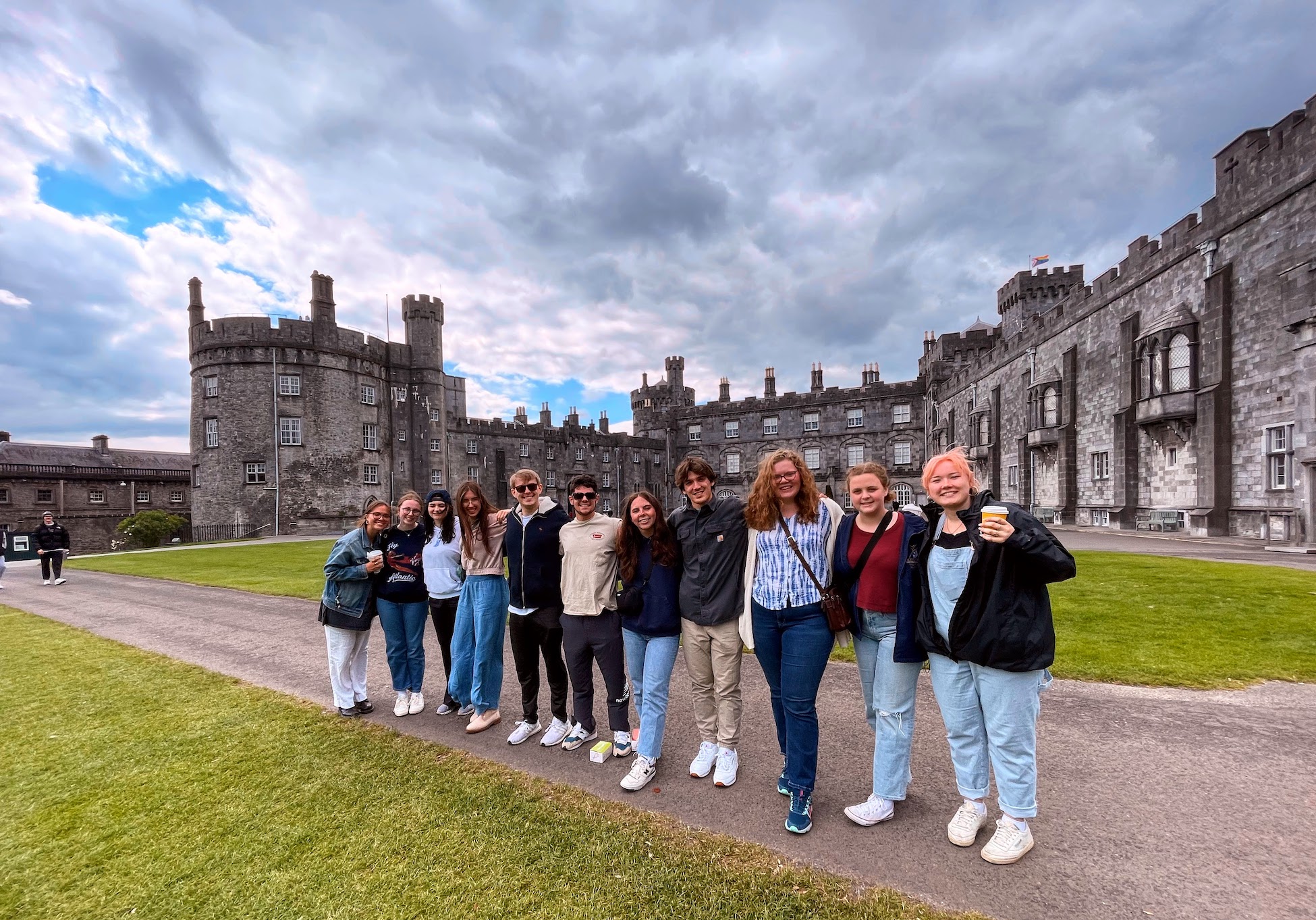 students at a castle in ireland