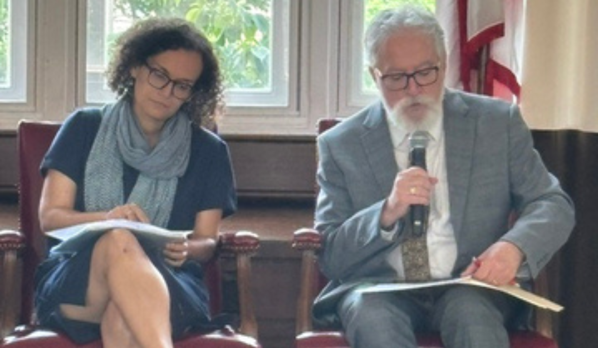 Panelists at book talk event