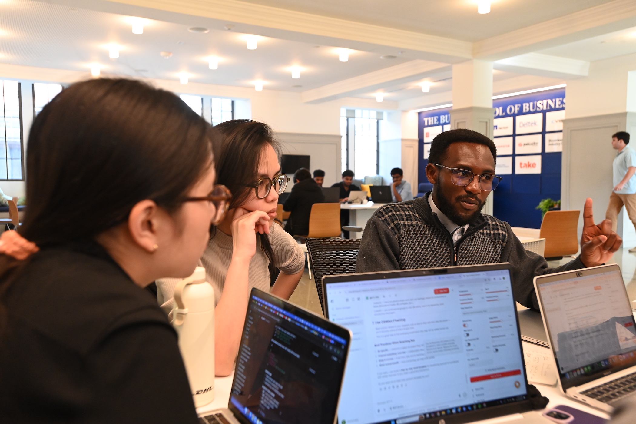 Students at hackathon event
