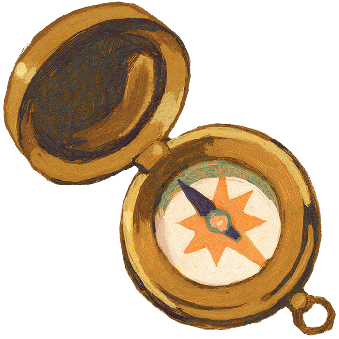 illustration of a compass