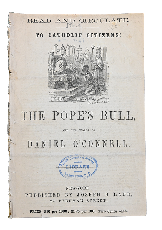 cover of The Pope’s Bull, and the Works of Daniel O’Connell, 1858