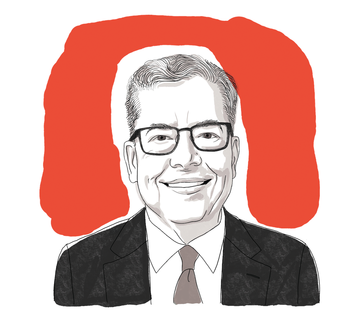 drawing of President Kilpatrick's headshot