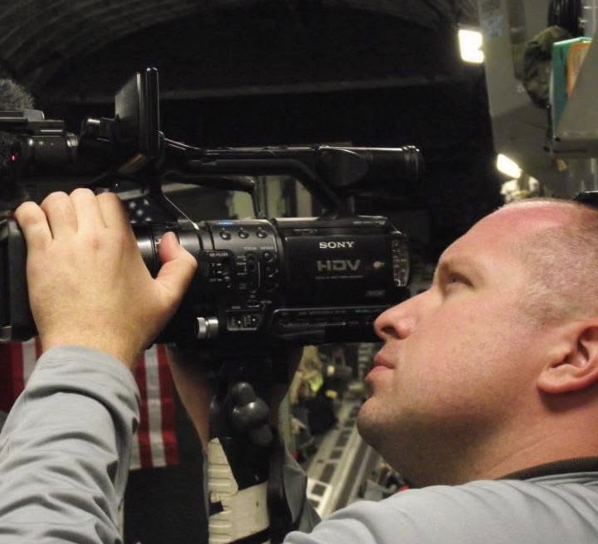 Glenn Anderson with his movie camera