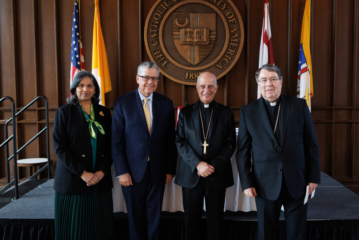 Vatican official visits Catholic University of America