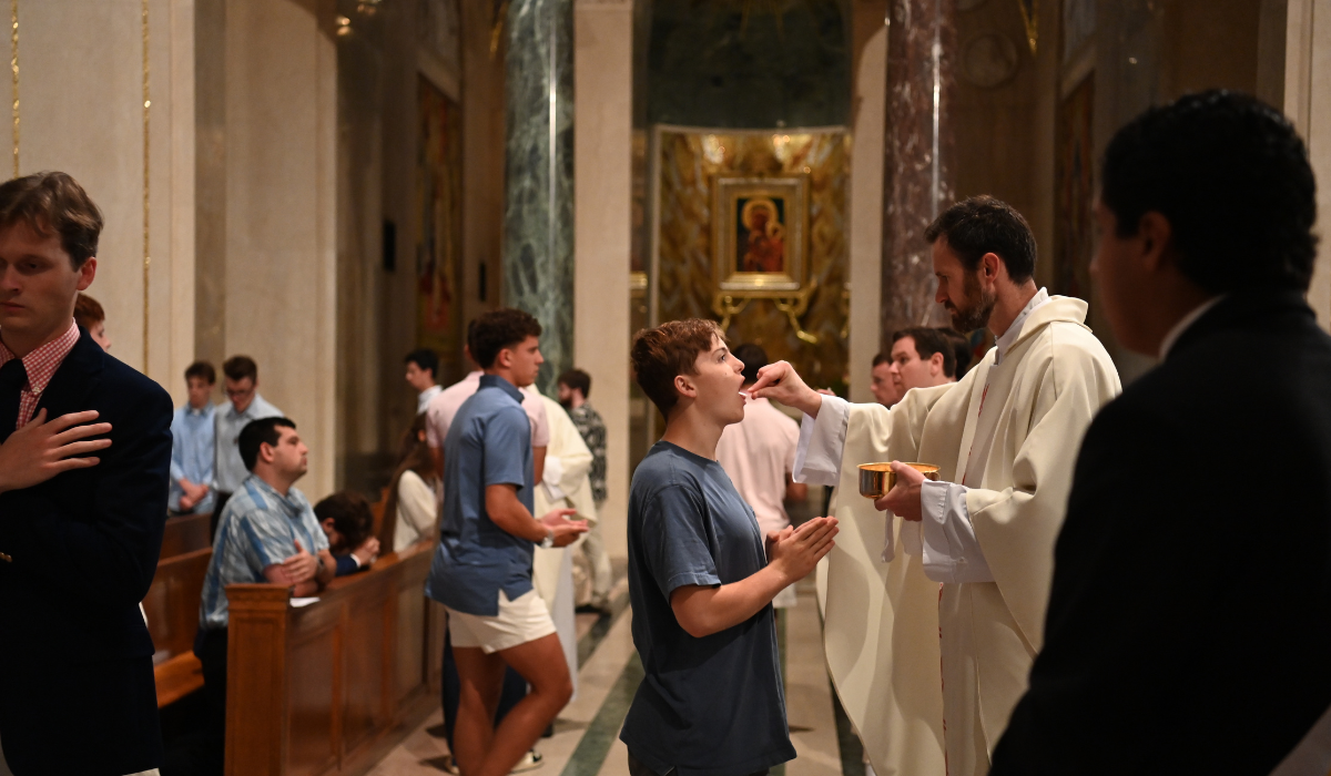communion at Holy Spirit Mass