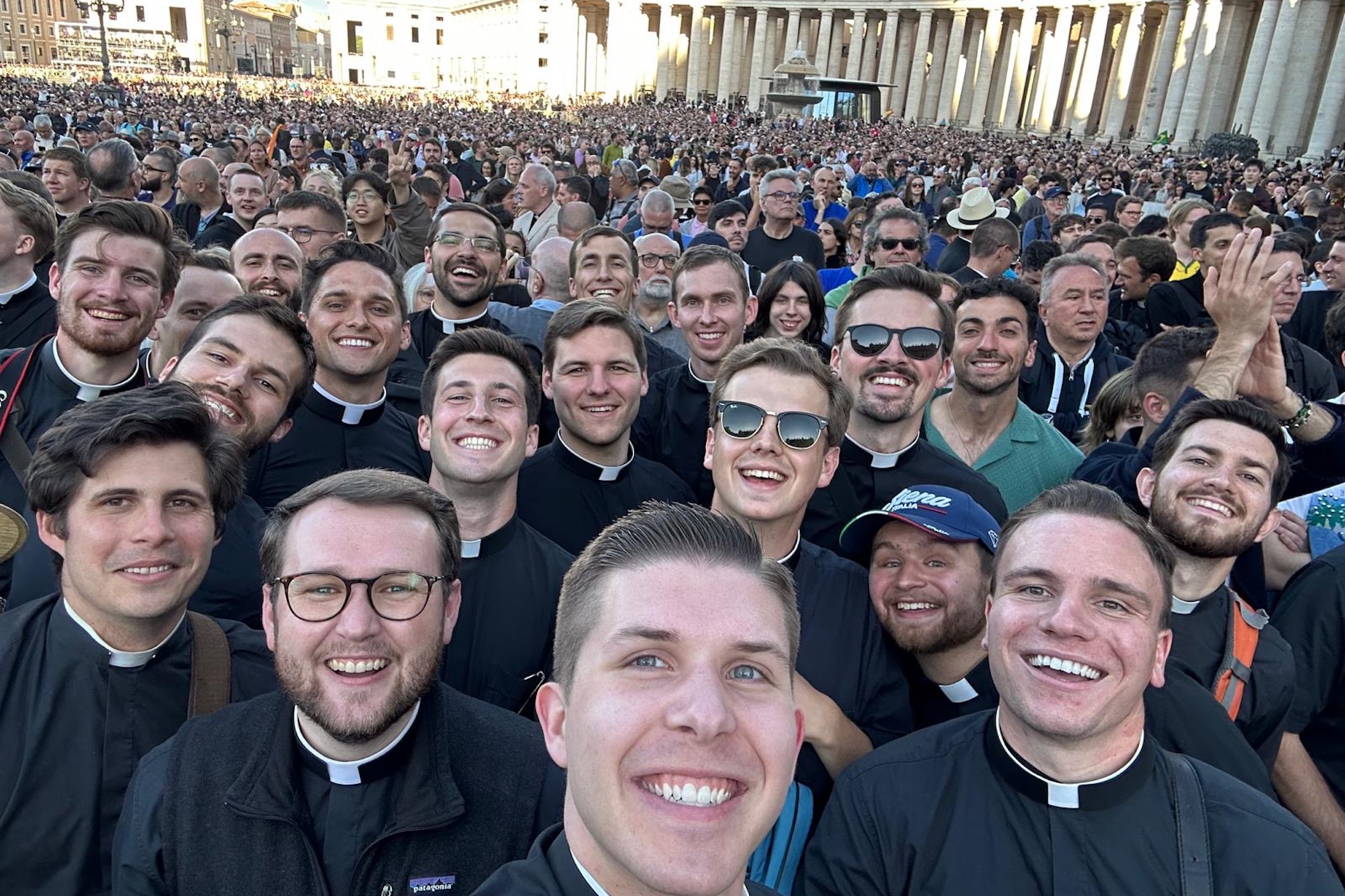 Dillon with fellow seminarians in St. Peter's square
