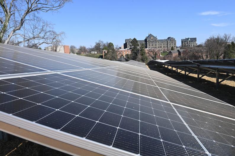 Solar array on CUA campus