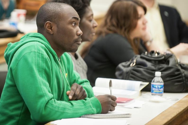 Student sitting at desk