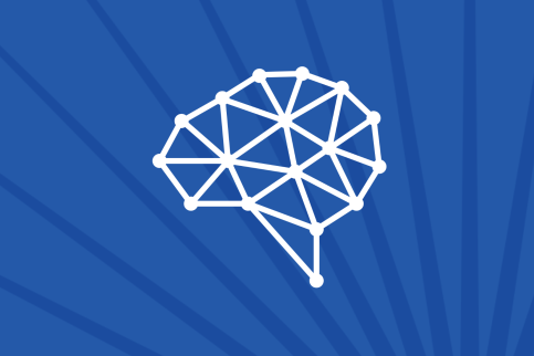 an icon of a neural network with a starburst behind it