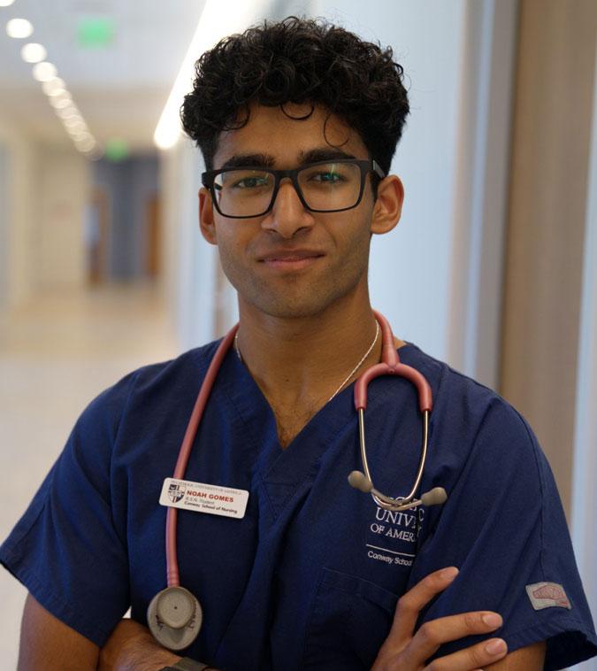 Image of Catholic University student Noah Gomes.