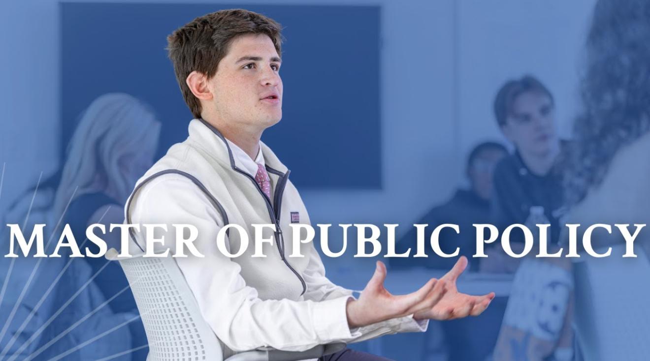 The thumbnail for the Master of Public Policy video.
