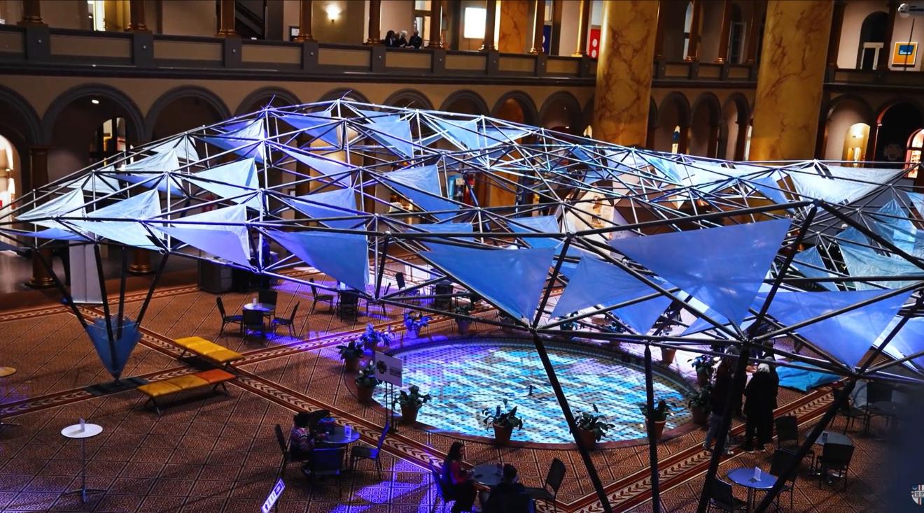 The Wave exhibit at the National Building Museum