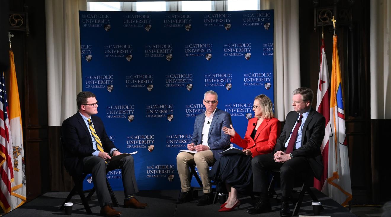 Leo Lecture 2026 panel - Seth Smith, Joe Capizzi, Catherine Pakaluk, Brad Lewis