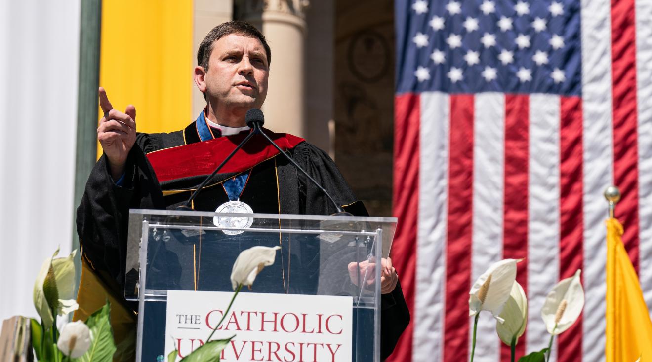 Msgr James Shea delivers Commencement 2026 address